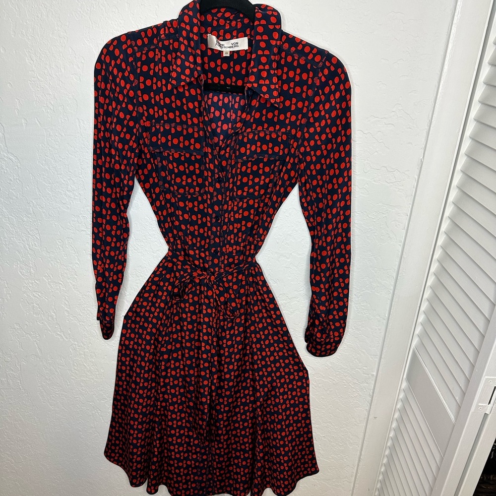 Diane von Furstenberg polka dot dress